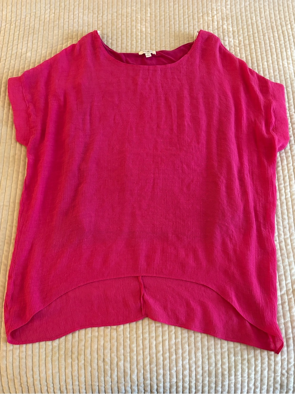 Umgee Fuchsia Short Sleeve Tunic Top